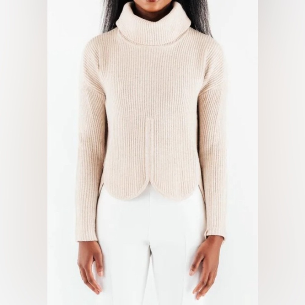 Chloe Kristyn Anna Scallop Wool & Cashmere Sweater - NWT - Size XL